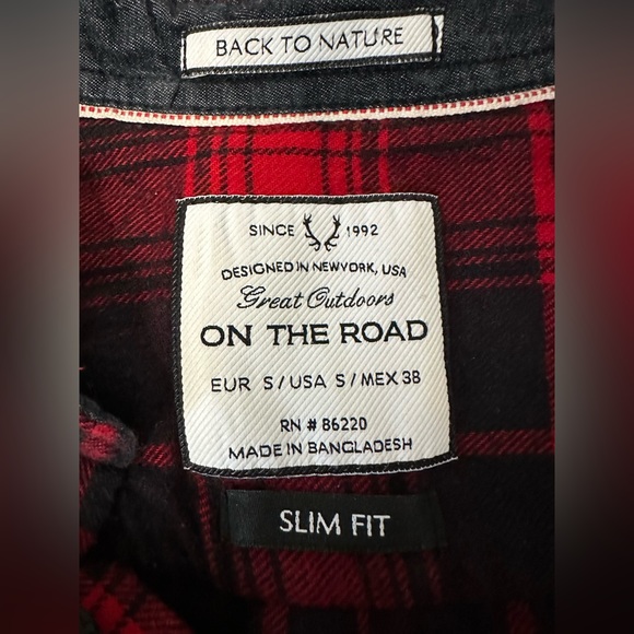 On the Road- men’s plaid flannel button shirt - Picture 3 of 4